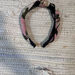 Floral Pink and Black Headband